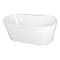 Aqua Eden Freestanding Bathtubs, 51.19 L, 27.38 W, White, Acrylic VT7DE512823 - alternate 1